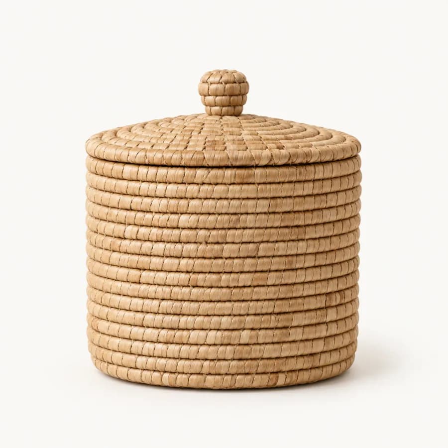 Panier tressé illustrant l’univers décoration de Hemmans